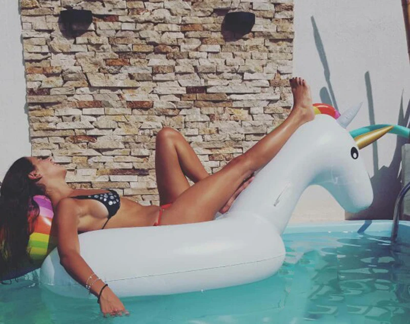 200 см гигантский надувной бассейн в виде единорога поплавок для трубка для взрослых плот ребенок круг для плавания плавающий Лето вода игрушка вечерние Piscina