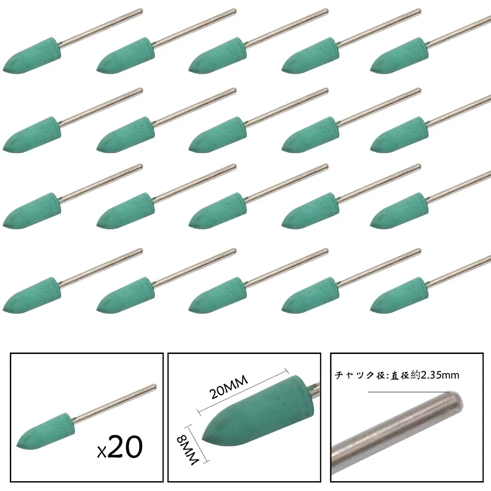 Фото Rubber Rotary Tools Polishing Burr Dremel Diamond-in-rubber Emery Polishing Bit Set - Fits Dremel - Metal, Glass, Stone, Tile №3