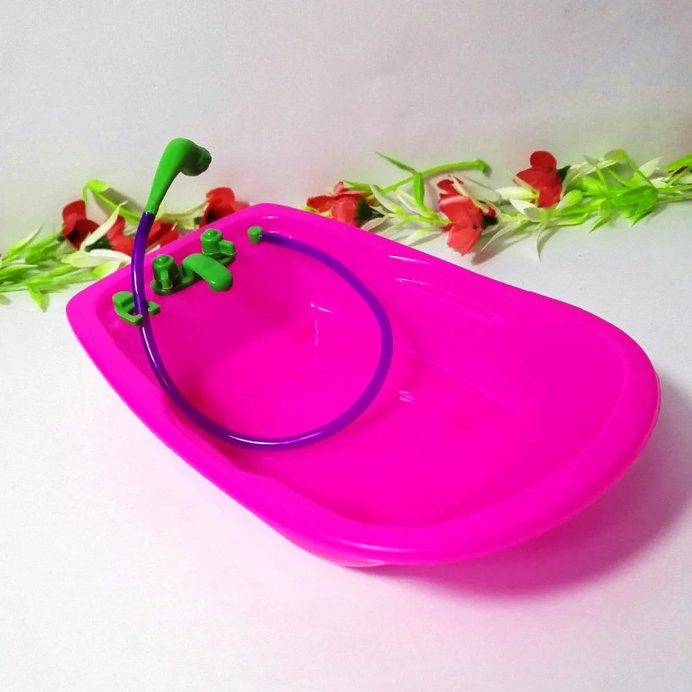 1 шт. случайная ванна для Барби кукольная мебель аксессуары ванной игрушки дома |