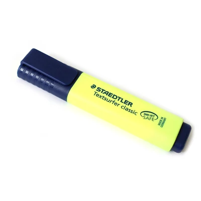 Yellow 5pcs 5 шт. Staedtler Textsurfer классический хайлайтер 364 неоновая ручка синий/красный/желтый/розовый/фиолетовый/оранжевый/зеленый/светло-синий цвет - Цвет: Yellow 5pcs