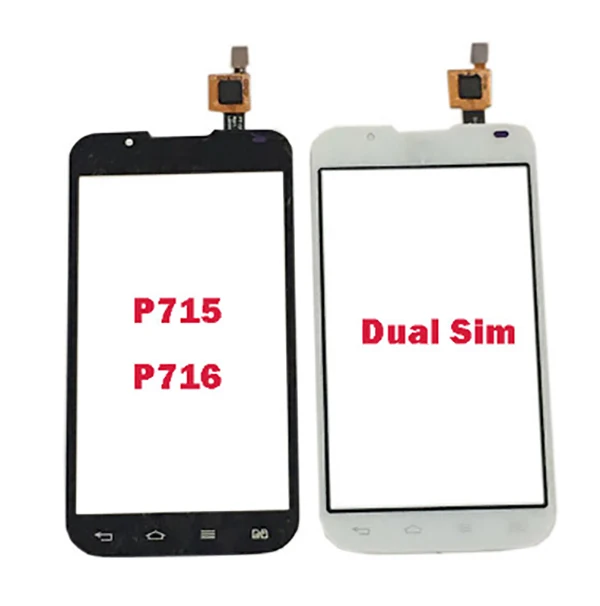 Дигитайзер сенсорного экрана для LG Optimus L7 II 2 P715 P716 P710 P713 Две сим-карты черно-белый