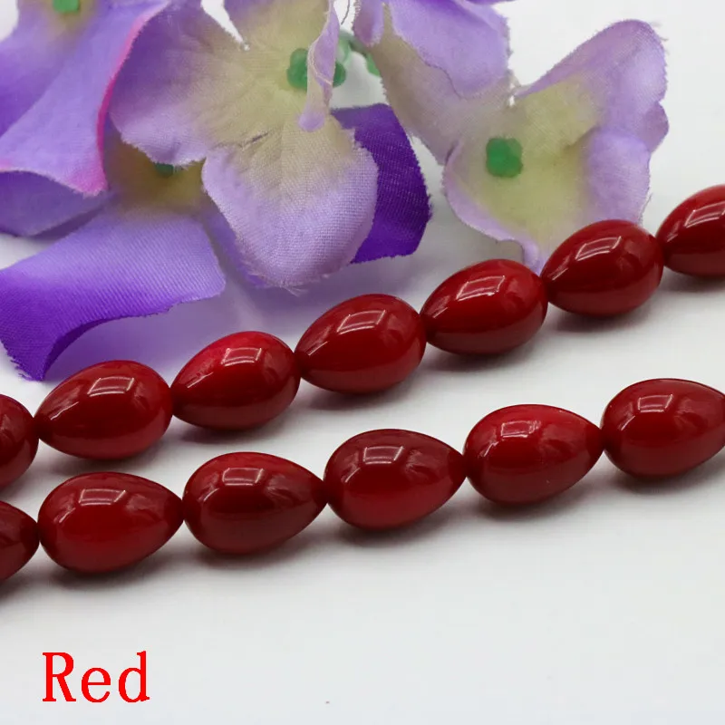 Стеклянные жемчужины в форме капли воды 9x13 мм незакрепленные бусины 15 дюймов