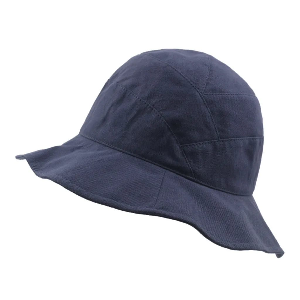 Модная женская кепка в рыбацком стиле весенне-летняя однотонная шляпа с широкими