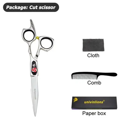 one cut scissor Univinlions " профессиональные ножницы для стрижки, парикмахерские наборы, горячие салонные ножницы для парикмахерских, японские Парикмахерские ножницы - Цвет: one cut scissor