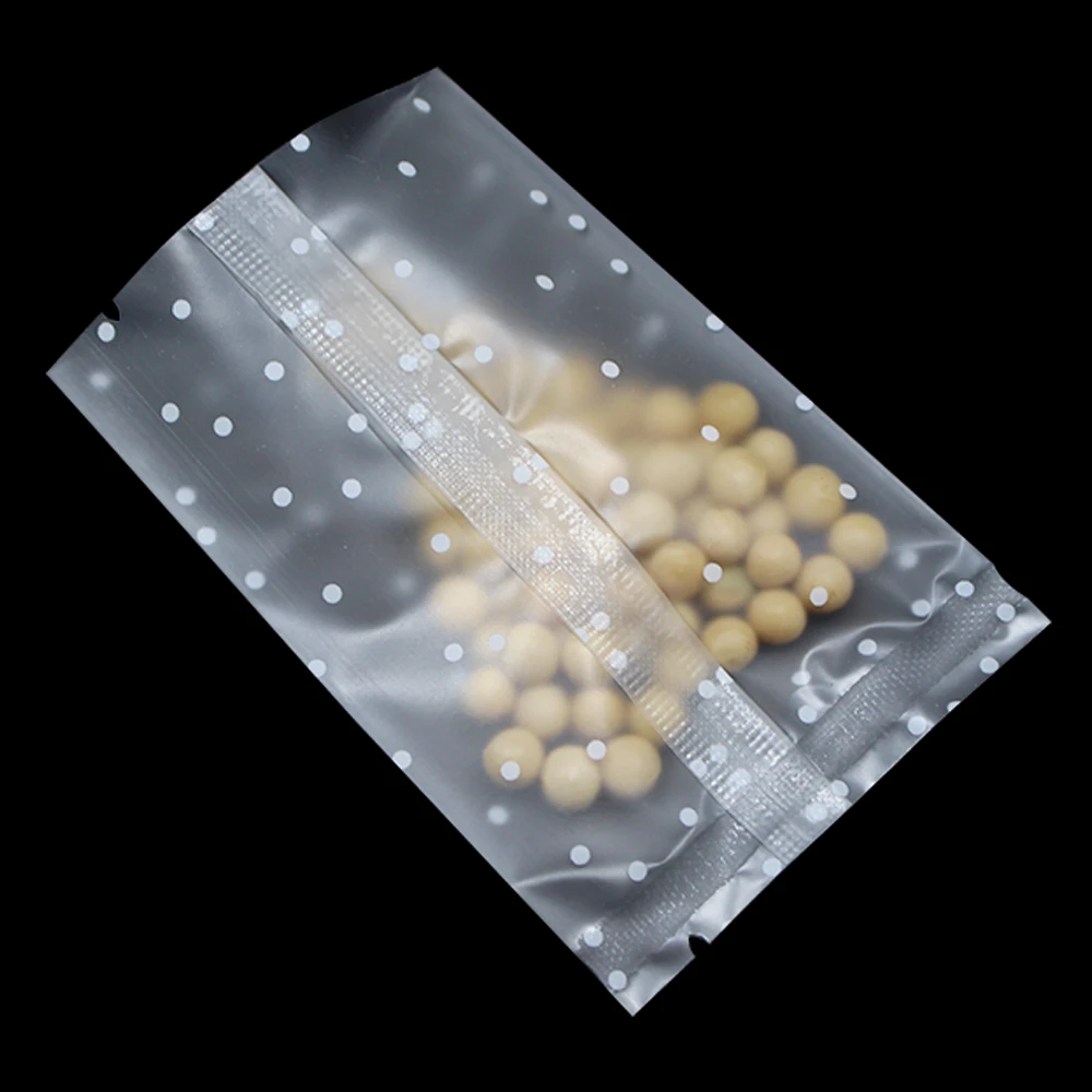 400 шт./лот Матовые прозрачные пакеты для печенья конфет Пластиковые Упаковочные с
