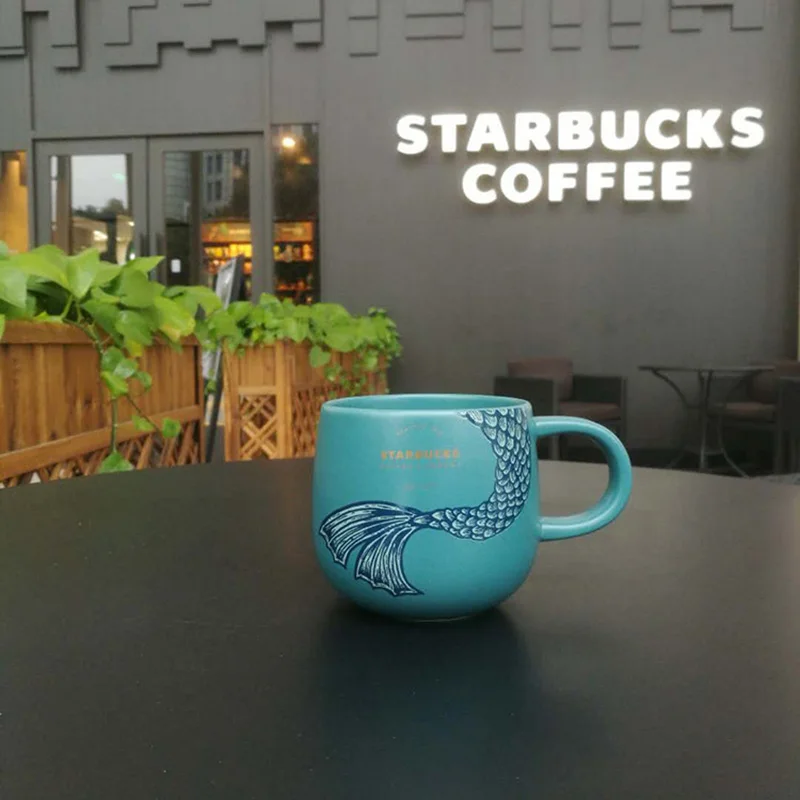 Новый Русалка Керамика кружка классический ограниченным тиражом синий для кофе