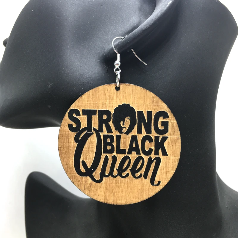 Бесплатная доставка! Крепкие черные деревянные серьги королевы|wooden earrings|earrings free