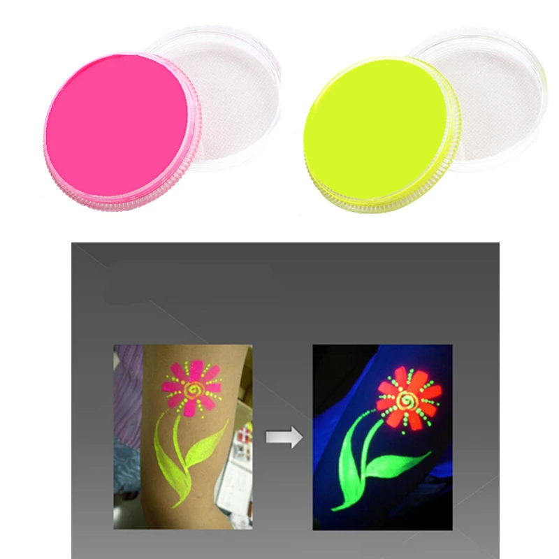 Неоновые краски для тела и лица на Хэллоуин рисования пигменты водной основе 30 г