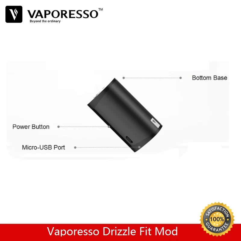 Вейп мод Vaporesso Drizzle Fit Box Mod 40 Вт 1400 мА · ч встроенный аккумулятор подходит для