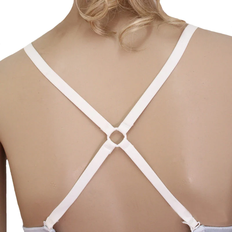 1 шт. карамельный эластичный бюстгальтер на бретельках с перекрестными лямками