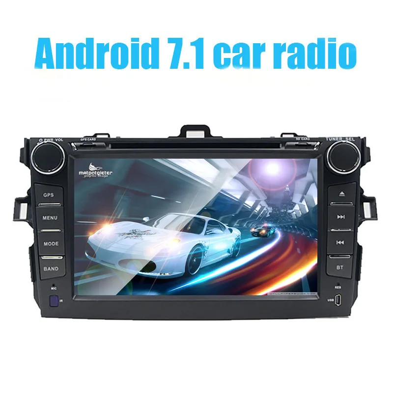 

Android 7,1 четырехъядерный автомобильный dvd-плеер для Toyota Corolla 2007 2008 2009 2010 2011 2 Гб ОЗУ 16 Гб ПЗУ BT Радио автомобильный стерео радио