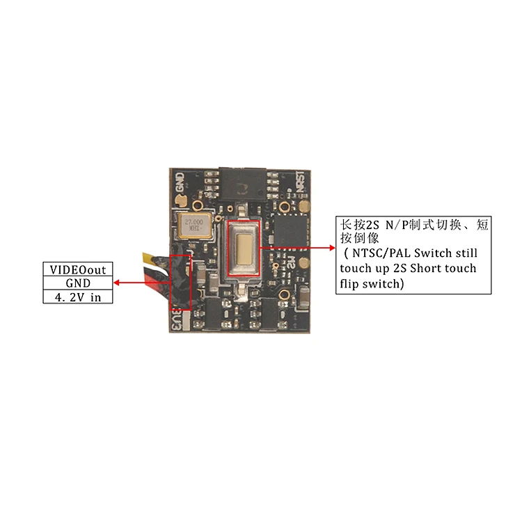 Переключаемая VTX интегрированная камера 2s-4s F22155 HC48E 5 8G 48CH 25mw 200mw | Игрушки и хобби