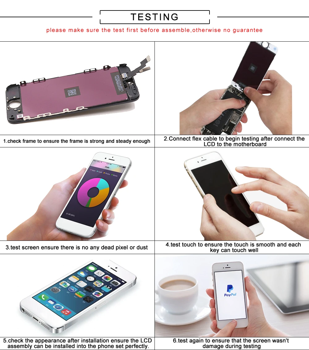 ЖК-экран для iPhone SE 5S 5C 5 сенсорный экран дисплей дигитайзер сборка замена экрана для iPhone 5 5S 5C SE с рамкой