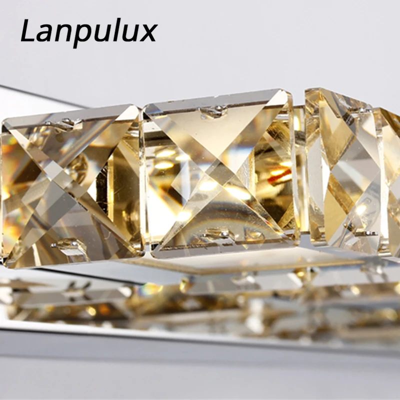Lanpulux четыре головки квадратное кольцо форма настенный светильник теплый белый