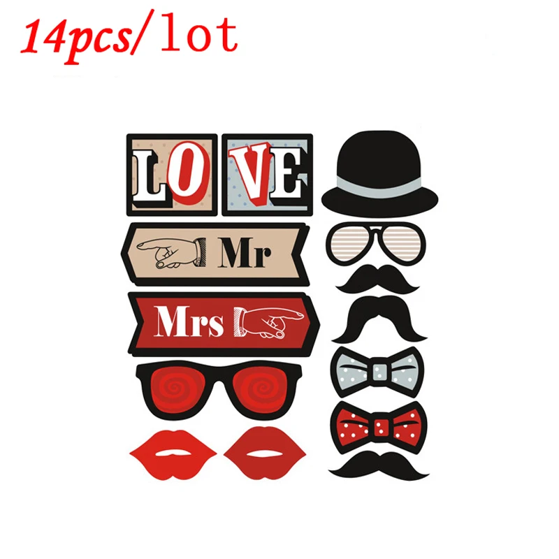 Реквизит для фотобудки свадебные украшения вечерние 34 шт. аксессуары сувениры