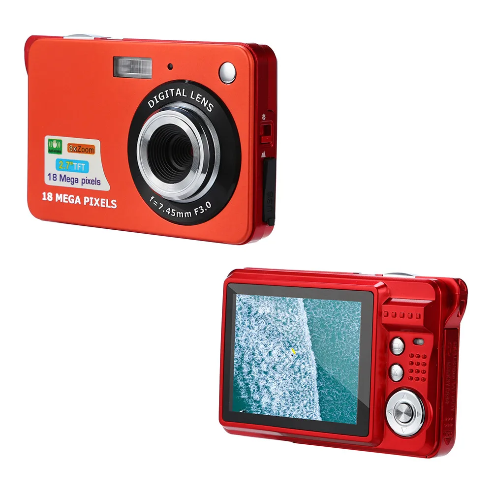 Цифровая мини камера CDC32 2 7 дюйма TFT HD 18 МП 8x зум Z626|Компактные цифровые