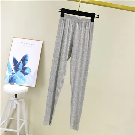 D00528 gray Модные ребристые леггинсы размера плюс, женские тонкие черные хлопковые обтягивающие леггинсы с высокой талией, базовые штаны для фитнеса, эластичные Стрейчевые материалы - Цвет: D00528 gray
