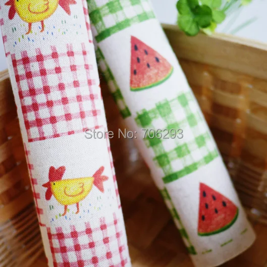 Ручная окраска 2 Ассорти хлопок лен Печатный одеяло ткань для DIY шитье лоскутное