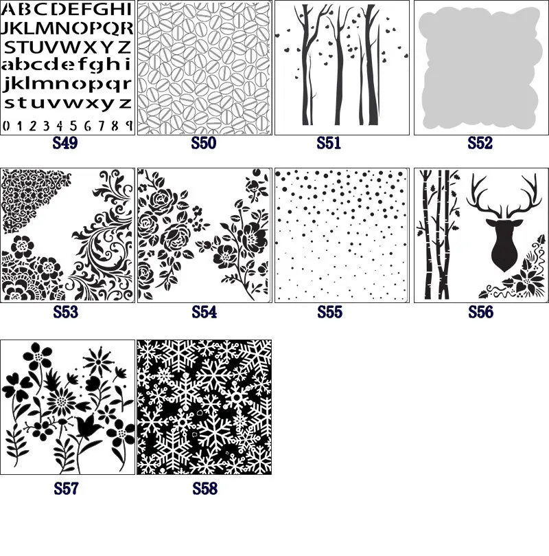 

Flowers pvc Layering Stencils for Diy scrapbook coloring,painting stencil,home decor diy etc. Product image