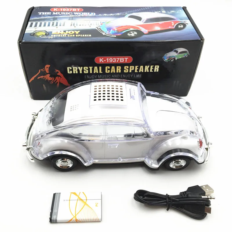 7 цветов лампа bluetooth динамик led хрустальный автобус K 1937BTCar с usb TF FM s|bluetooth speaker|speaker