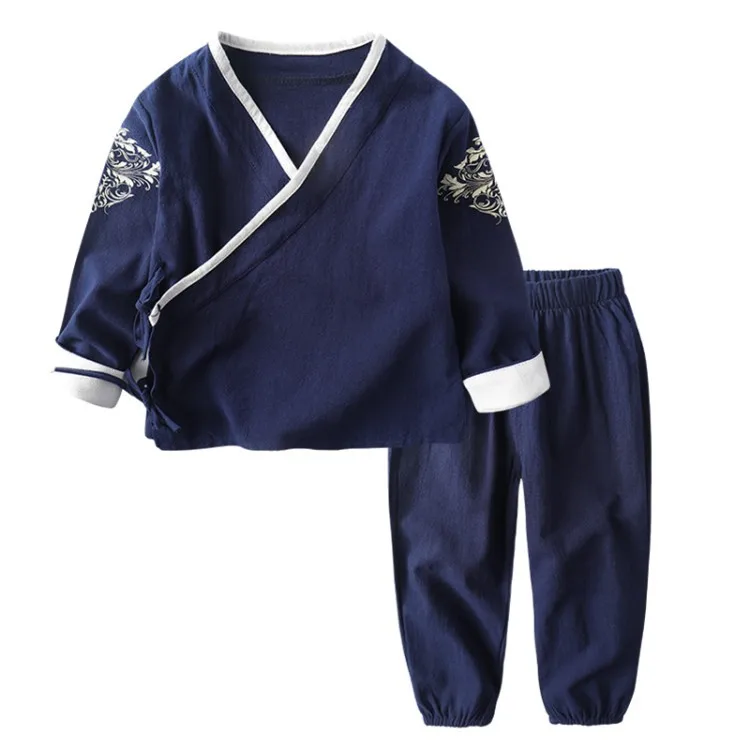 Hanfu детский Весенний костюм с вышивкой комплект из 2 предметов традиционный