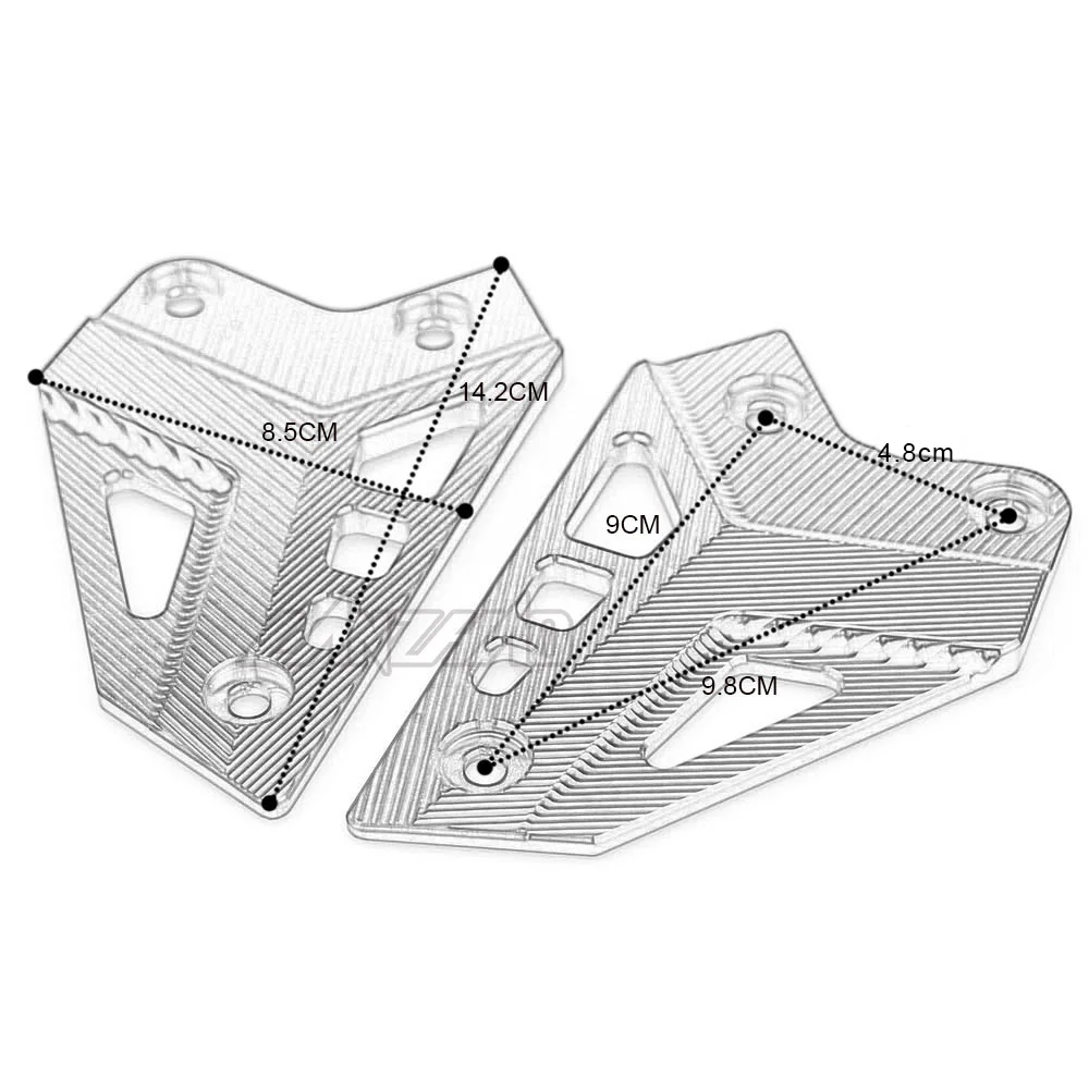 CNC алюминиевая защита для ног мотоцикла защитная пластина пара зеленых черных