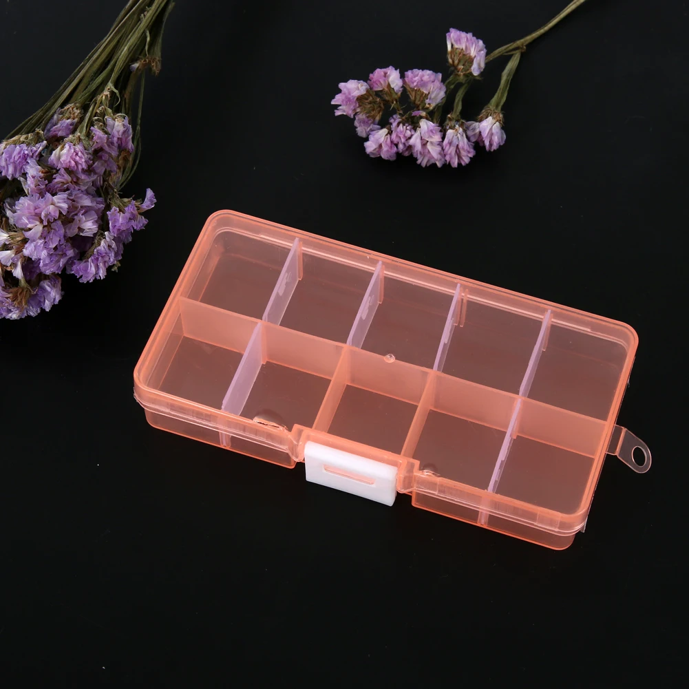 Пластиковая коробка для хранения ювелирных изделий 10 отделений | Красота и