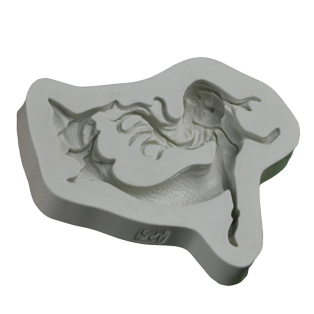 Дизайн Русалочки 3D силиконовая форма Шоколадные помадные формы для торта