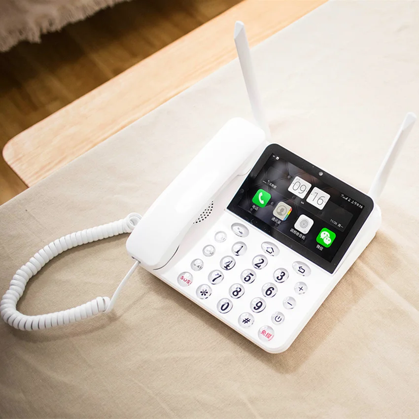 Беспроводной телефон с двумя SIM-картами 4G умная сеть видео Эндрюсом Wi-Fi Bluethooth
