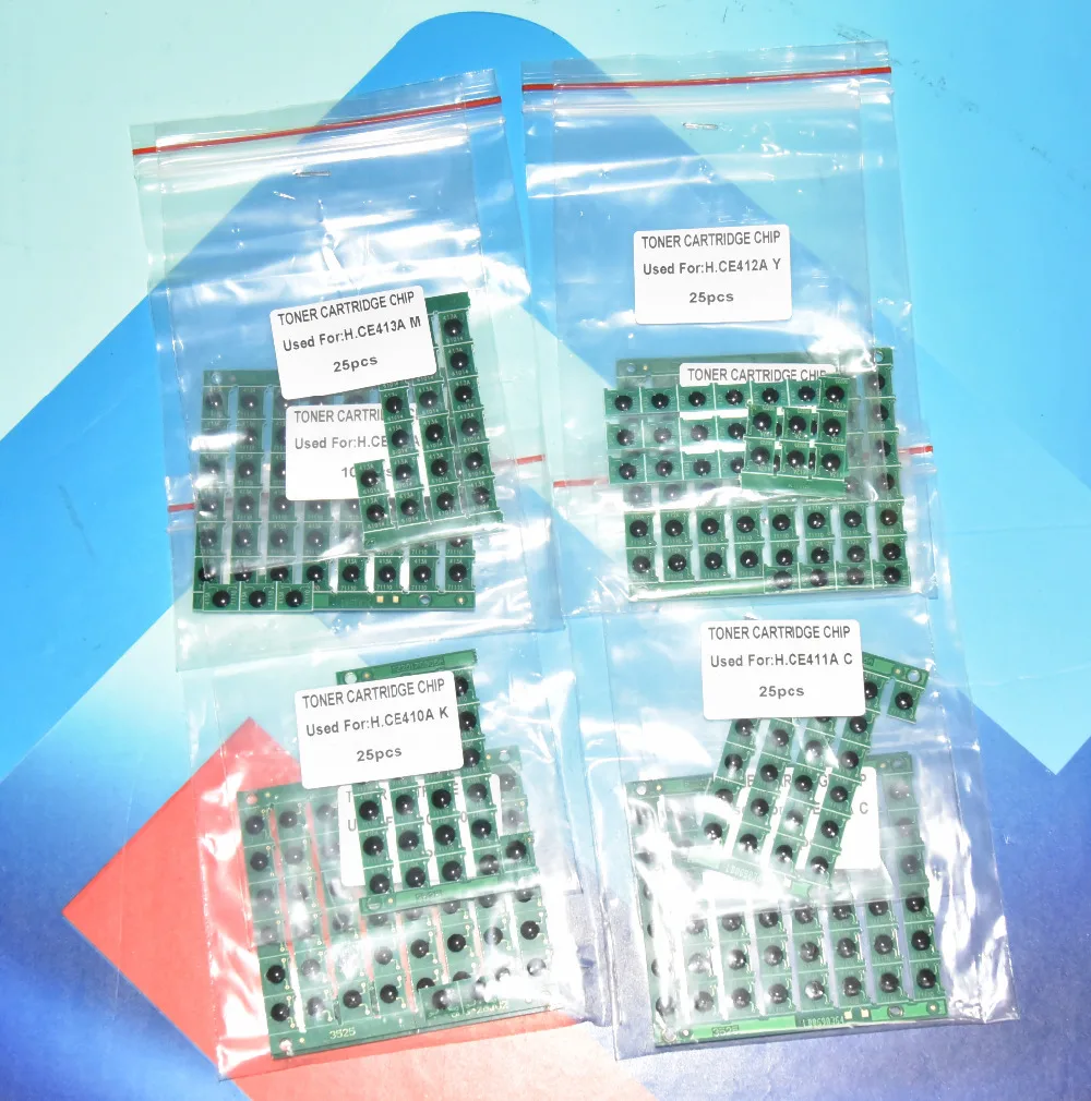 60шт * 305A CE410A CE411A CE412A CE413A сбросить обломок патрона тонера для HP 300 400 цвет M351 M375nw M451