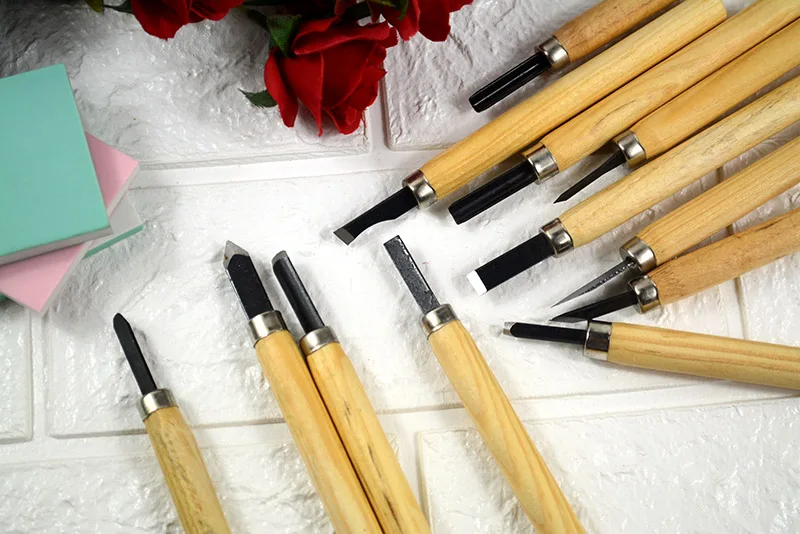 Резиновая резная печать инструменты 12 ножи для вырезания/Набор начинающего