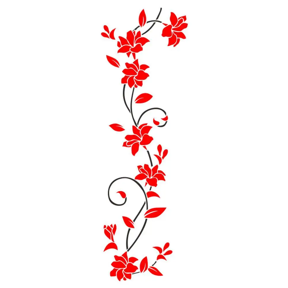 Adeeing 3D Роза цветок ротанга шаблон стикер стены для прихожей гостиной коридора