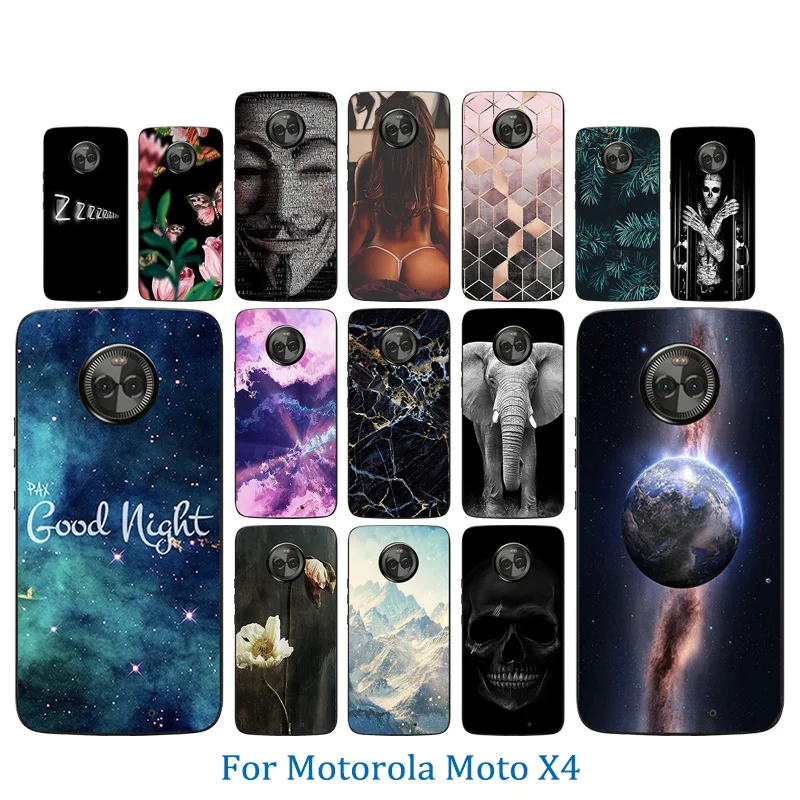 Роскошный гибкий чехол для телефона Motorola Moto X4 мягкий из ТПУ XT1900 задняя крышка с