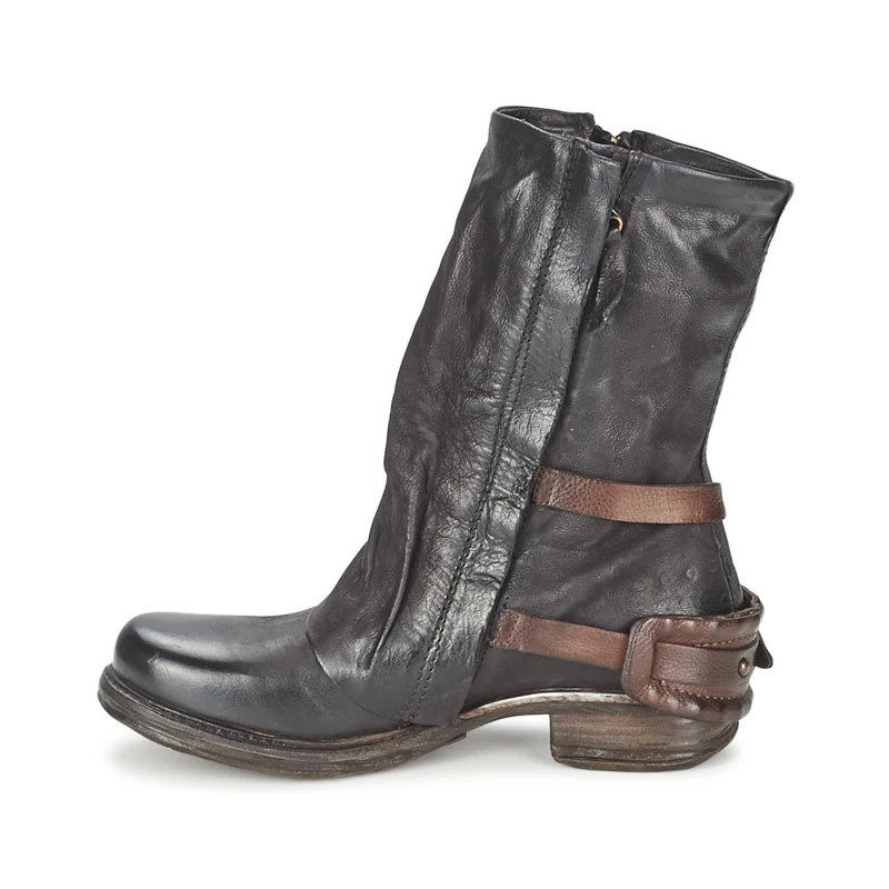Prova Perfetto, зимние женские сапоги, старая кожа, внутренний мех, теплые, Bota, пряжка, модные, до середины икры, мотоциклетные сапоги, большие размеры