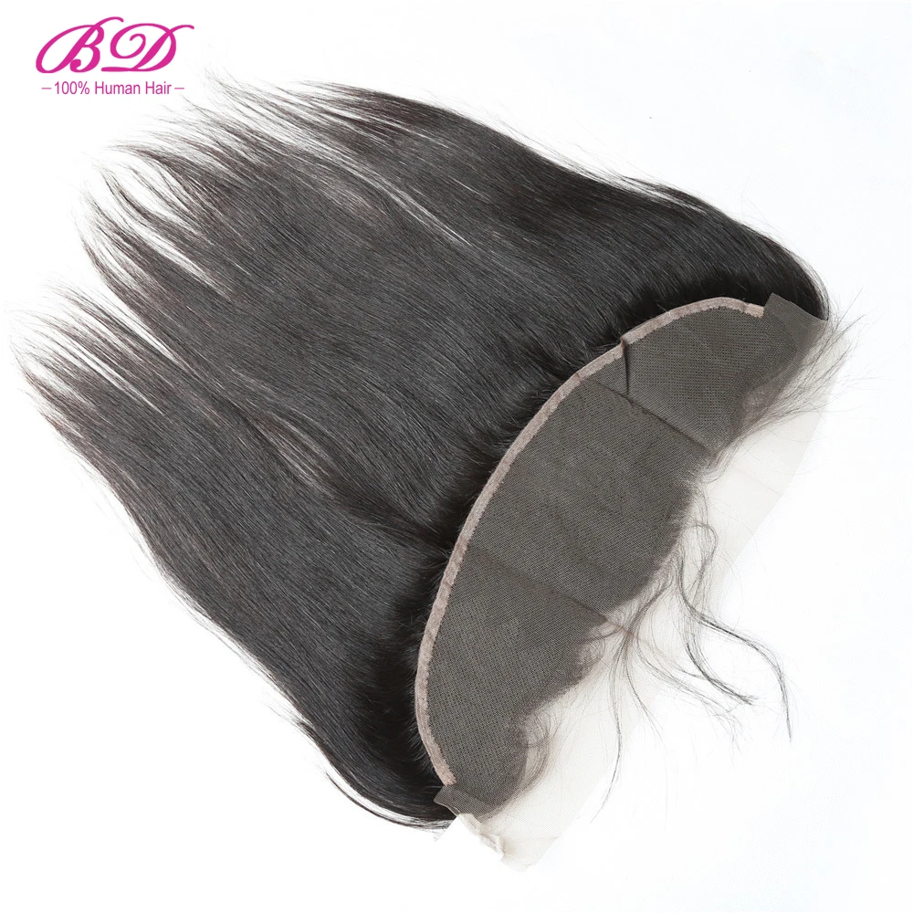 BD HAIR 13X4&quot Lace Closure Free Part with Baby Hair Straight Peruvian Remy Human Natural Color Shipping | Шиньоны и парики