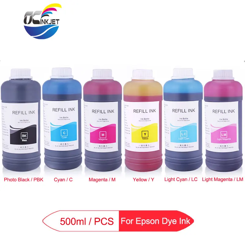 6x500 мл универсальные чернила бутылка для Epson T50 T60 P50 P60 1390 1400 1410 1500W R270 R290 L800 L805 L1300 L1800 Принтер Чернилами