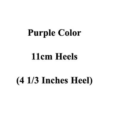 Purple 11cm Heels Фиолетовые Свадебные туфли ручной работы с кристаллами KT Свадебные вечерние туфли для невесты Фиолетовый горный хрусталь вечерние бальные туфли подружки невесты - Цвет: Purple 11cm Heels