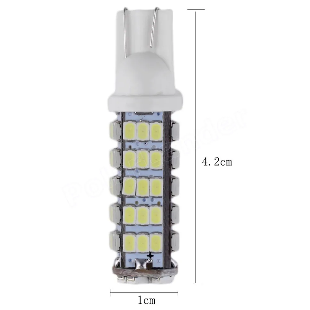 

1 pair best quality 68 SMD Car LED Bulb 1206 2.5W Wedge Width Side Lamp 12V White clearance parking