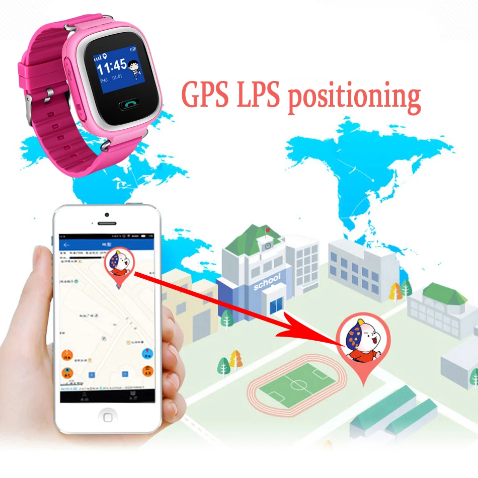 LIGE батарея большой емкости Детские умные часы позиционирование LBS трекер