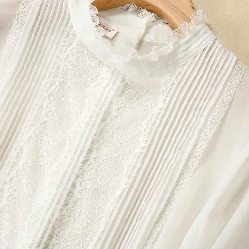 Новинка 2017 модная весенняя рубашка MissFoFo женская Повседневная Блузка с круглым