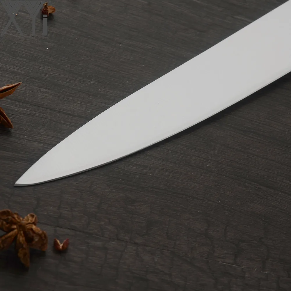 XYj 8 дюймов нержавеющая сталь нарезки Ножи мясо суши рыба пособия по кулинарии