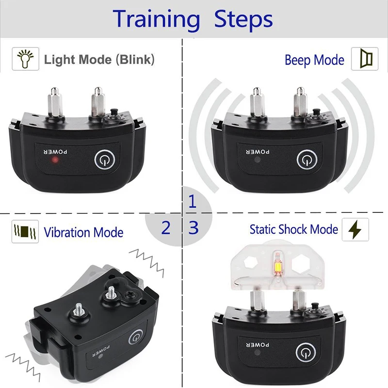 Rechargeable Dog Training Collar for Large Medium Small Dogs Puppies remote-controlled Pet with LCD Display | Дом и сад