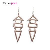 carvejewl drop earrings two triangles rectangle pendant dangle earrings for women jewelry new fashion european earrings 2019 hot