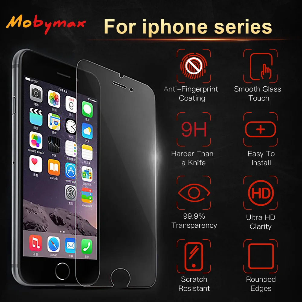 Ультратонкое закаленное стекло для iPhone 7 Защитная пленка экрана Защитное iphone 6 6S 8