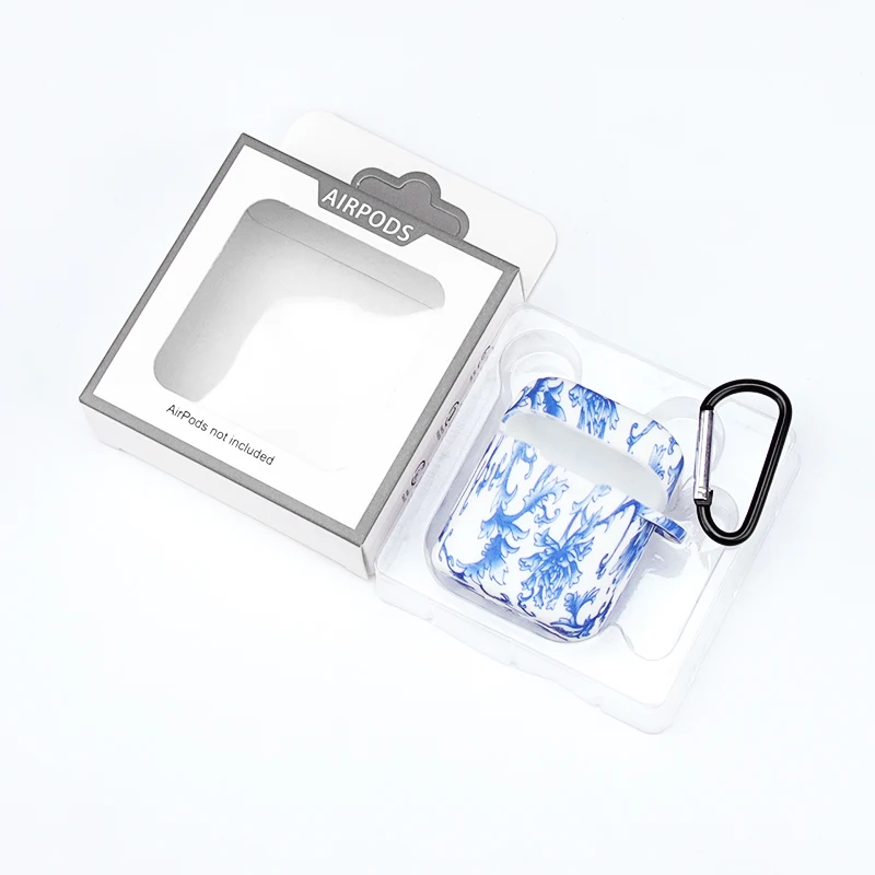 Blue white porcelain Мягкие силиконовые чехлы для наушников для Honor FlyPods/FlyPods Pro/huawei FreeBuds 2 Pro зарядная коробка противоскользящая защитная - Цвет: Blue white porcelain