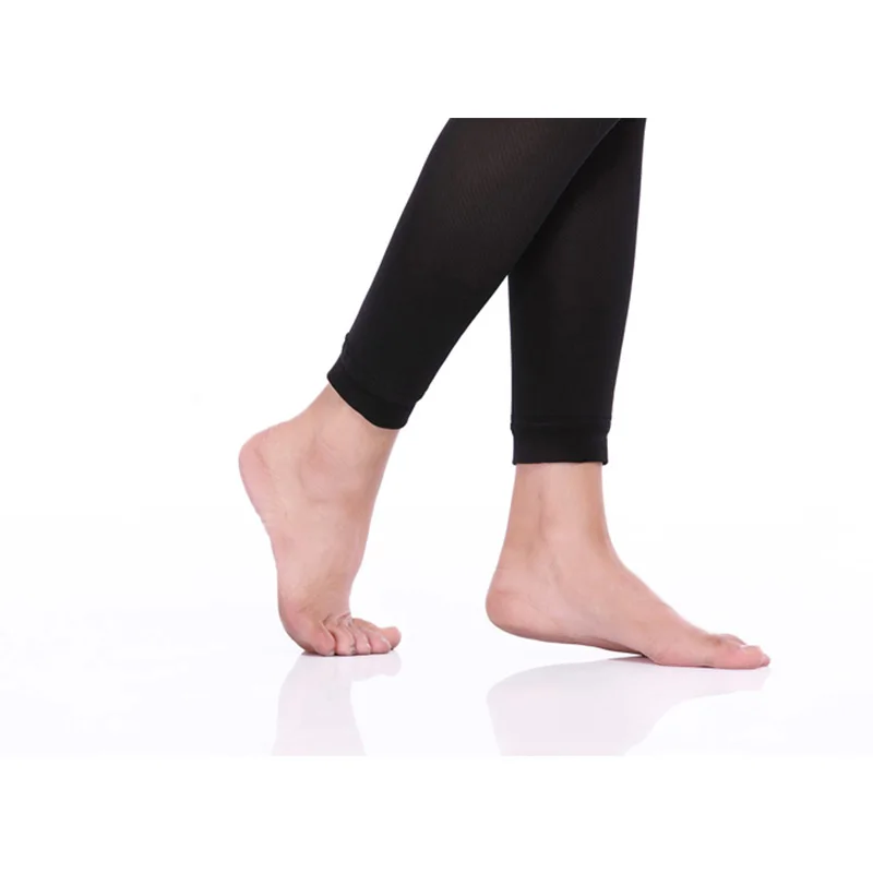 Женские пикантные зимние через false мясо Леггинсы для женщин хлопок двойной