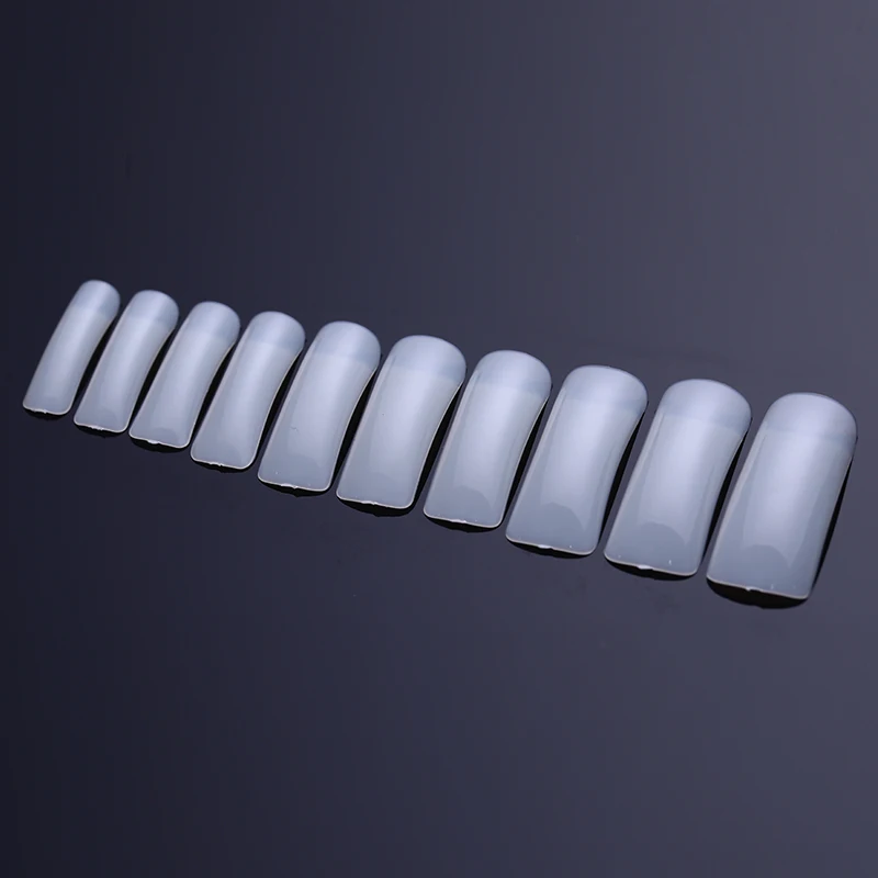 100 шт./коркор. ультратонкие накладные ногти с полупокрытием 10 разных размеров
