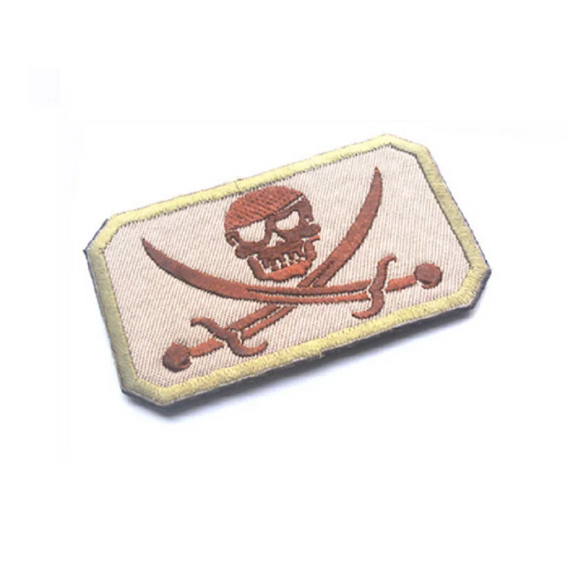 Вышитые патч котики Пират Веселый Роджер Череп скрещенные мечи военный