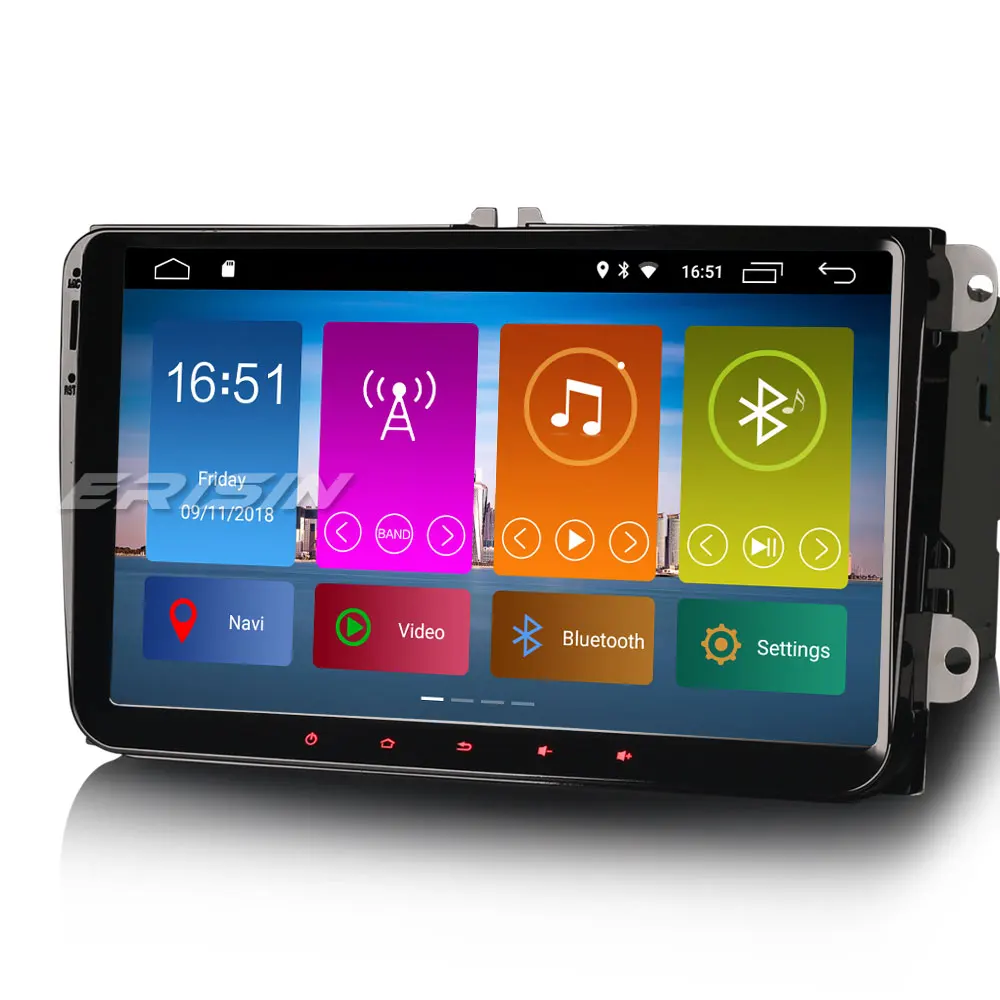 Erisin ES2991V 9 &quotАвтомобильный мультимедийный плеер авто радио Android 0 DAB + DVR OBD GPS для VW
