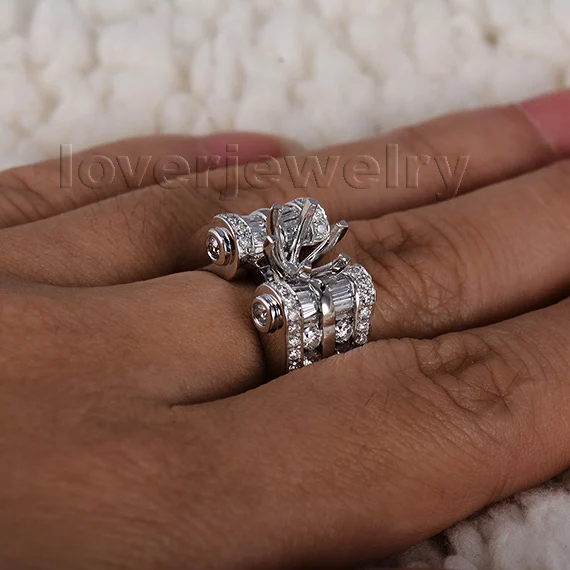 LOVERJEWELRY большое фантастическое удивительное бриллиантовое обручальное кольцо с